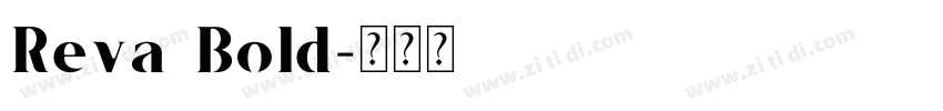 Reva Bold字体转换